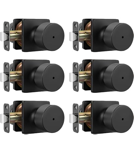 Stone Harbor Hardware Bonn Door Knob with Square Rosette, Privacy